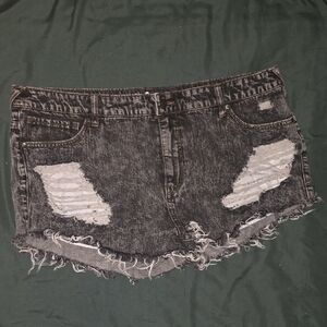 Mossimo Supply Co. High Rise Gray Denim Shorts